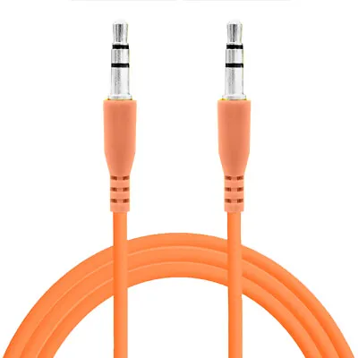 Orange 3.5mm Stereo 3ft Male To Male Mini Jack Port Extension Audio Aux Cable • $6.60