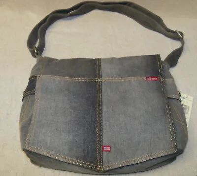 ~RALPH LAUREN POLO~ Vintage Two-Tone Gray Denim Shoulder Handbag - NWT • $20.99