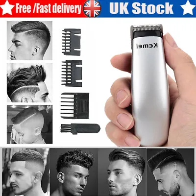 Portable Mini Mens Hair Clippers Shaver Trimmers Machine Cordless Beard Electric • £11.52