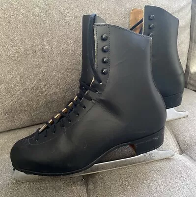 Vintage Riedell 320 Leather Ice Figure Skates Red Wing MN Sheffield Blade 8 1/2 • $149