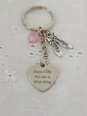 Dance Like No One Is Watching Keyring Bag Charm With Organza Gift Bag  • £3.88