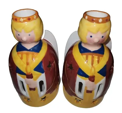 Villeroy & Boch Angel Decolight Candle Holders Ceramic Set Of Two • $21