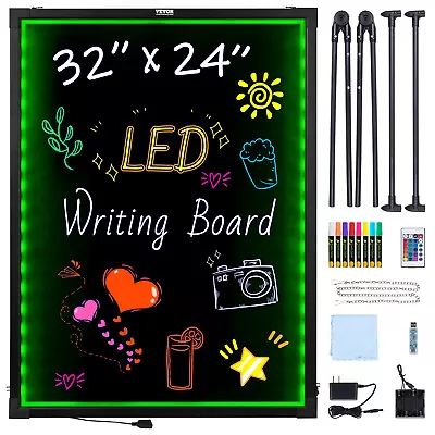 VEVOR LED Message Writing Board 32 X24  Illuminated Erasable Lighted Chalkboard • $47.99