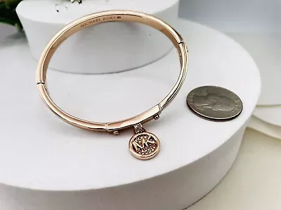 Michael Kors Rose Gold-Tone Fulton Hinge Bangle Bracelet • $58