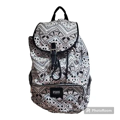 Victoria's Secret PINK Multicolor Aztec Tribal Print School Backpack Bookbag • $49.99