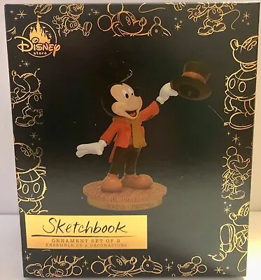 Disney Sketchbook 2018 Mickey's Christmas Carol Ornaments Bob Cratchit Tiny Tim • $59.95