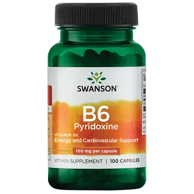 Swanson Vitamin B-6 (Pyridoxine) 100 Mg 100 Capsules • $6.73
