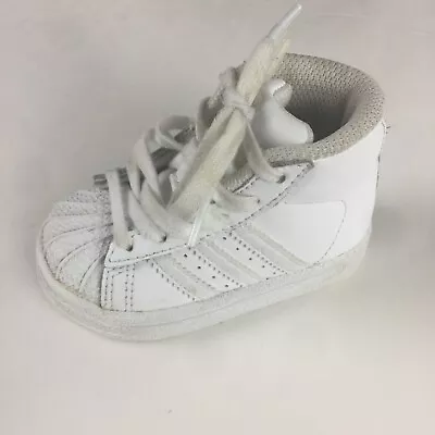 £8.24 • Buy ADIDAS PRO MODEL SHELL TOE HIGH TOP SNEAKERS BY4398 TODDLER SIZE 4K White