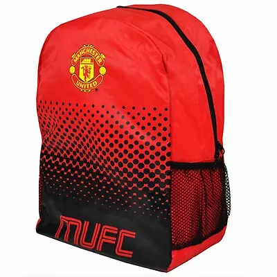 New Official Manchester Utd Rucksack Football Crest Backpack For School Or Work • £19.99