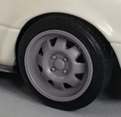 £8 • Buy 1/24 Scale 15  Steelie Wheels And Tyres To Fit Tamiya Eunos Roadster/MX5/Miata