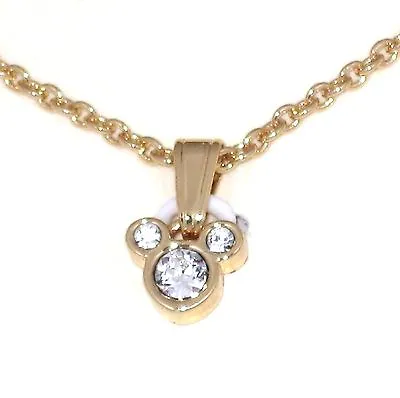 Disney Parks Necklace✿Mickey Mouse Head Made With Crystals From Swarovski +Bag • $16.95