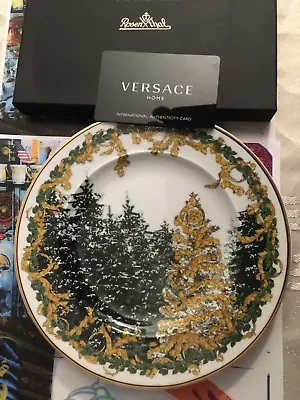 Versace  Christmas  Plate  Luxury Prestige Home Decor  New In Box • $96