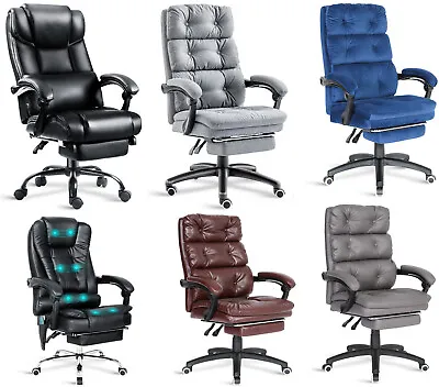 Ergonomic Office Chair Leather Executive Swivel Gaming Computer Desk Chair Home • £69.99