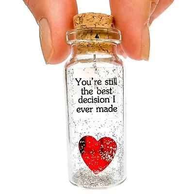 Cute Romantic Message In Bottle For Boyfriend Or Girlfriend Anniversary Gift • $31.99