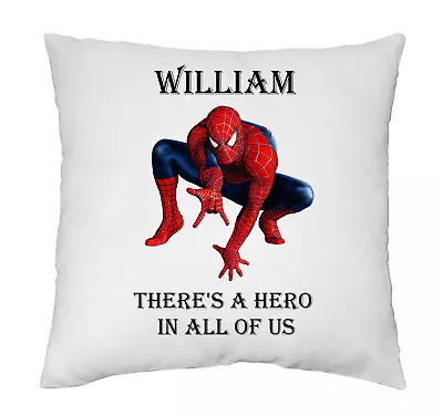 Spiderman Personalised Pillow Cushion Cover Only Perfect Gift • £7.50