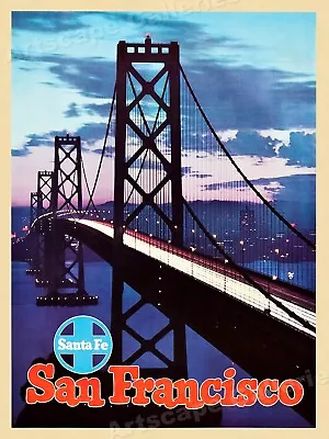 1955 “Santa Fe San Francisco” Vintage Style Railway Poster - 20x28 • $17.95