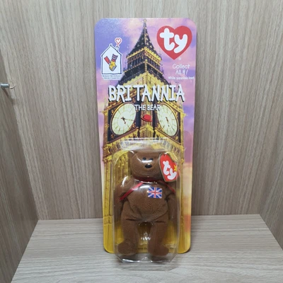 £99.99 • Buy Mcdonalds TY Beanie Baby Britannia The Bear RARE WITH 2 TAG ERRORS