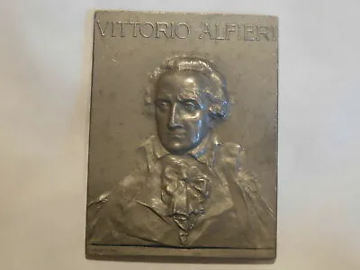 £61.50 • Buy Medal Plaque Centenary Vittorio Alfieri Death 1903 Lodi 50x65mm