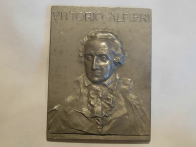 £61.50 • Buy Medal Plaque Centenary Vittorio Alfieri Death 1903 Lodi 50x65mm