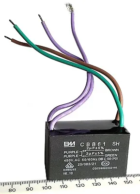 CBB61 Fan Start Capacitor 2uF+ 3uF 450V Max 4wire (3wire) - UK Seller-ref:xj979 • £7.49