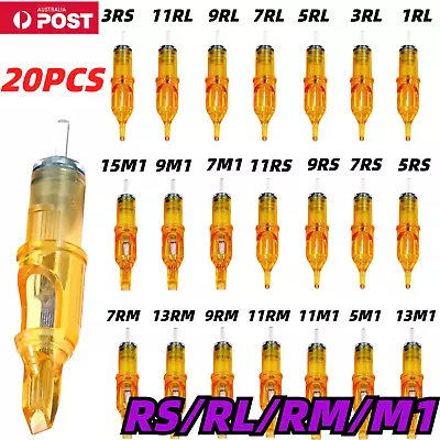 20PCS Disposable Tattoo Needle Sterilized Cartridges Round Pen Liners Shaders AU • $26.67