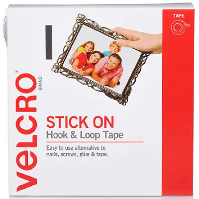 NEW Velcro Brand Stick-On Hook And Loop Tape Roll Adhesive 20mmx5m White • £46.27