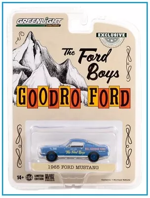 1965 Ford Mustang “the Ford Boys” Goodro Ford Blue Gl #30366 Diecast Scale 1/64 • $29.99