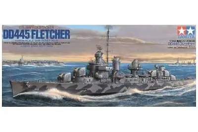 TAMIYA 1/350 SHIPS U.S. NAVY DD445 FLETCHER USN Destroyer Boat Model Kit • £28.58