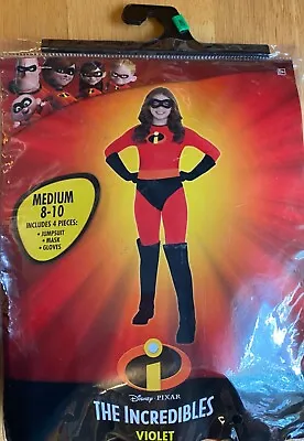 DISNEY PIXAR Incredibles VIOLET Halloween COSTUME Girls M Medium 8-10 NEW • $16.99