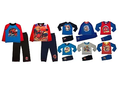 Boys Marvel Spiderman Pyjamas Kids 2 Piece Pyjama Set Childrens Character Pjs • £4.95