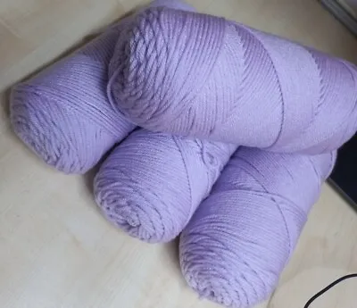£5 • Buy Clearance Unbanded Knitting Crochet Yarn Wool Aran Lavender 780g