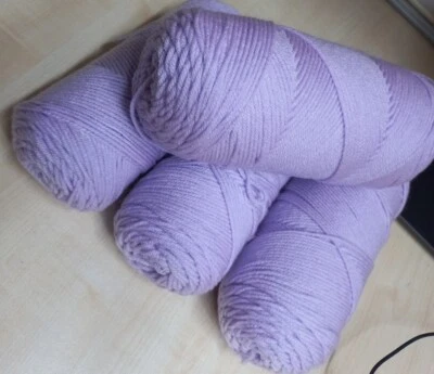 £5 • Buy Clearance Unbanded Knitting Crochet Yarn Wool Aran Lavender 780g