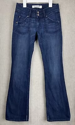 HUDSON Jeans 27 Dark Wash Signature Bootcut Flare Flap Pockets Style • £21.84