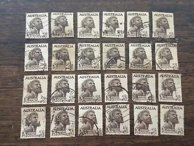 1960 Aboriginal 2/6 Used 24 Stamps  • $3.20