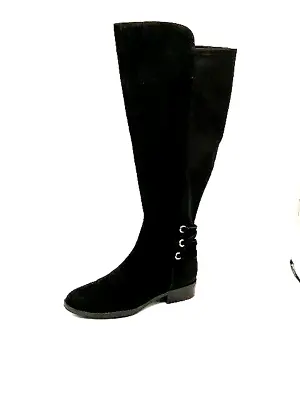 Vince Camuto Womens Boots Pauletta Black Suede Zip Knee High Wide Calf 8 NEW • $49.99