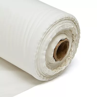 Premium Polycotton Curtain Lining Fabric 54  Inch Ivory Per 1m Metre Clearance • £2.99