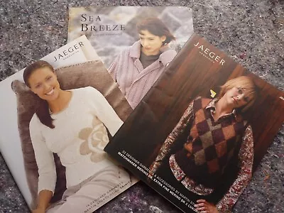 2 X Jaeger Knitting Pattern Booklets - 38 Patterns - 1 X Rowan Magazine • £7