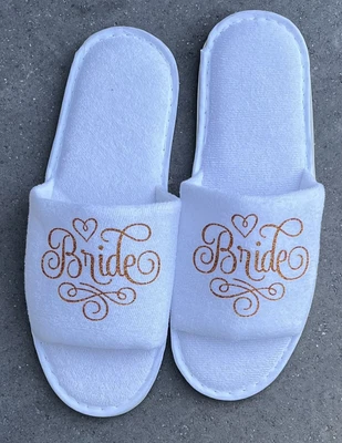 £5.95 • Buy Glitter Slippers Great Morning Of Your Wedding Day Bridesmaid Hen Party 