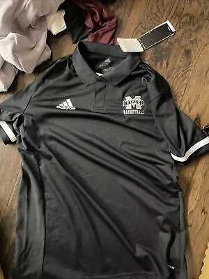 Adidas Mississippi State Basketball Men’s M Team Issued Polo NWT • $65