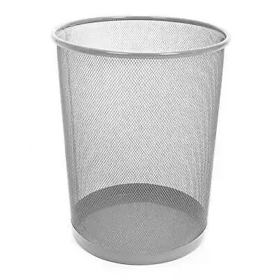 Smart Design Steel Mesh Waste Basket - 11.75 X 13.75 Inch - Silver • $14.24