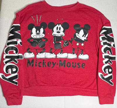 Disney Womens XL Mickey Mouse Sweater Sleeve Spellout • $21.95