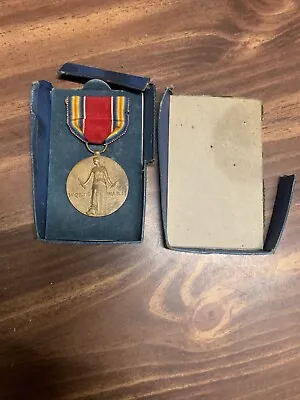 Wwii U.s. Victory Medal Crimp Brooch Army Usmc Uscg Navy  • $17.95
