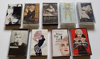 MADONNA Immaculate Collection True Blue You Can Dance Cassette Tapes LOT Of 9 • $32.95