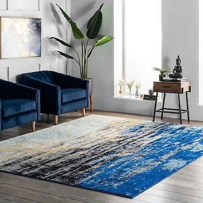 NuLOOM Abstract Modern Area Rug Multi In Blue | 4.5 Star Amazon Reviews!! • $29.02