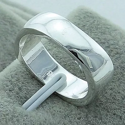 925 Sterling Silver Filled Ring Women Men Smooth Square Rings Jewelry Size 6-10 • $1.91