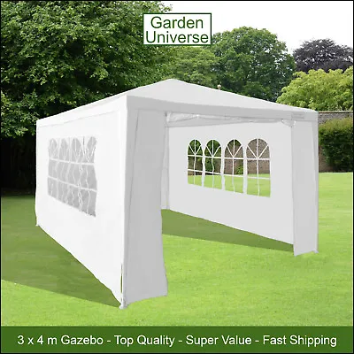 £59.99 • Buy Gazebo Marquee Party Tent White 3x4m Garden Universe Steel Frame Marquee Canopy