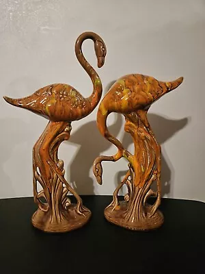 Vintage California Originals Pottery Flamingo Figurines Mid-Century... • $350