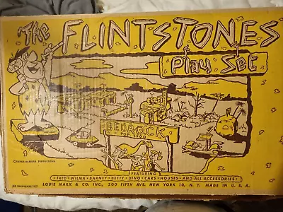 Vintage Marx Flintstones Play Set No 4672 Opened  But Still Boxed • $198.92