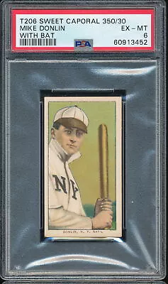 T206 Sweet Caporal 350/30 Mike Donlin (Batting) PSA 6 - NY Giants • $1000