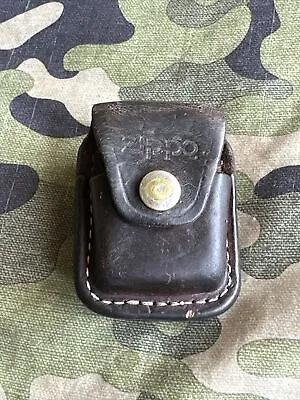 Zippo Lighter Brown Worn Weathered Leather Case Pouch W/Belt Clip • $12